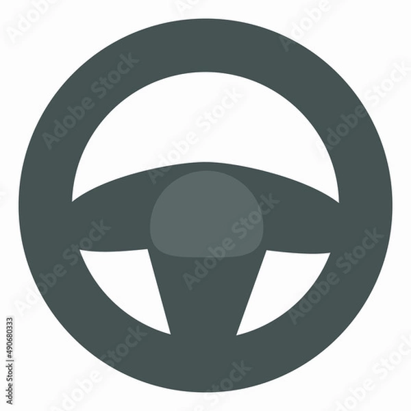 Obraz steering wheel on a white background