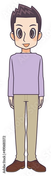 Obraz 直立する男性