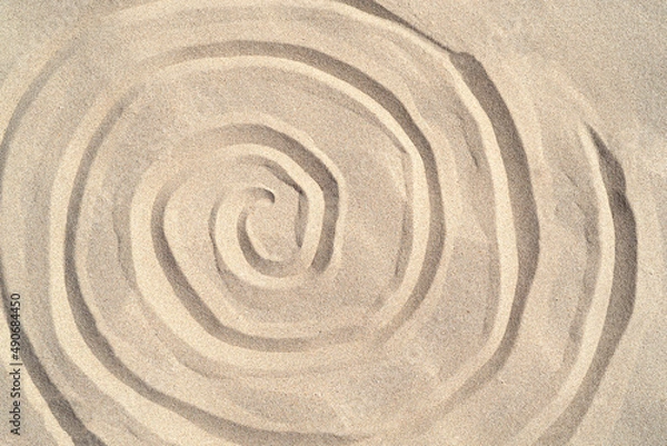 Obraz Texture of sea sand background closeup with ornament