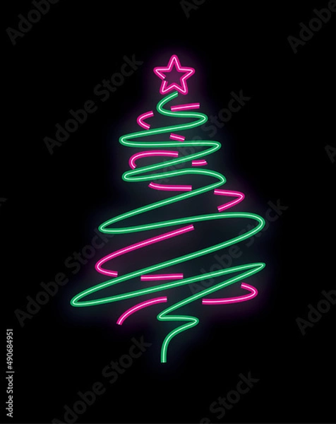 Obraz abstract christmas tree