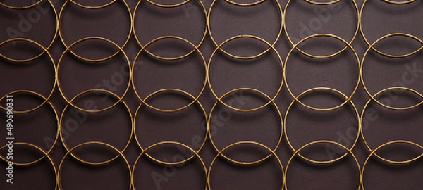 Fototapeta golden circle pattern texture
