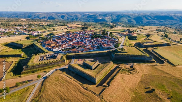 Obraz Drone view of Almeida in Portugal