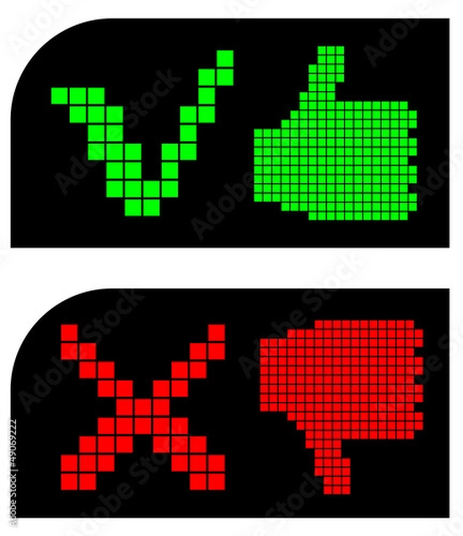 Fototapeta True and false symbols