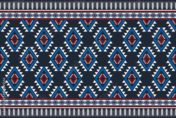 Obraz Aztec ethnic pattern traditional. Geometric pattern in tribal. Border decoration. Design for background, wallpaper, vector illustration, textile, fabric, clothing, batik, carpet, embroidery.