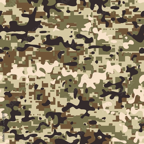 Obraz Modern seamless digital multicam pattern camouflage