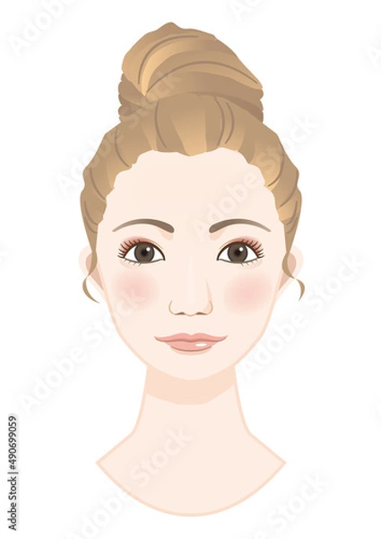 Fototapeta 女性　顔