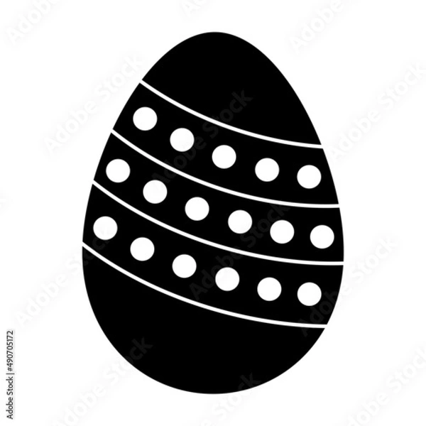 Obraz Black and White Easter Egg Illustration