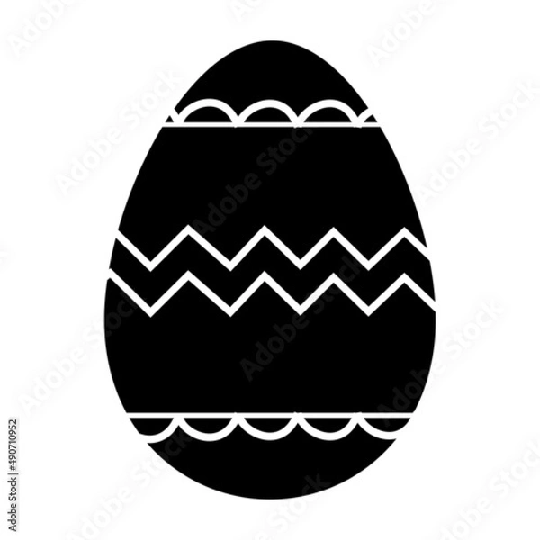 Obraz Black and White Easter Egg Illustration