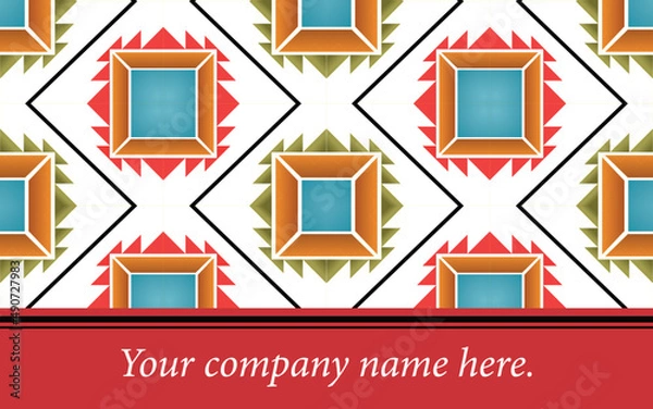 Fototapeta Vector seamless pattern for business card 