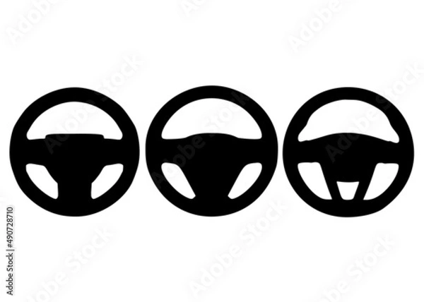 Obraz Car steering wheel included. Vector image.