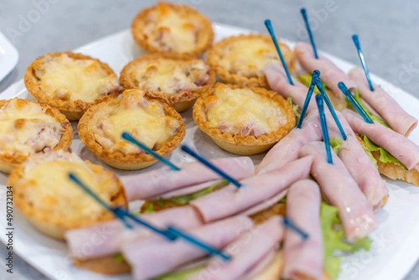 Fototapeta snacks canapes on skewers