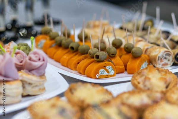 Obraz snacks on the buffet table