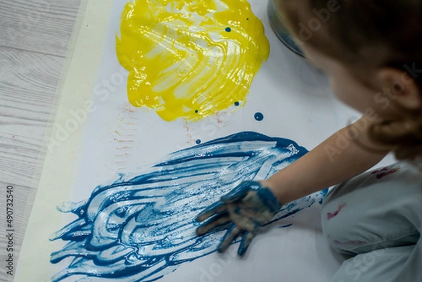 Obraz children's art master class in drawing.