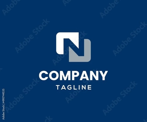 Fototapeta Letter N Logo Design Template. N logo design, Monogram logo