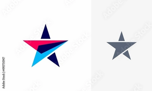 Obraz star arrow logo design. arrow star logo icon, logo design template