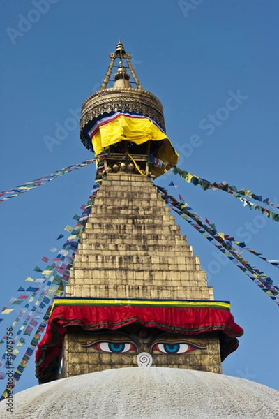 Obraz Największa stupa w Katmandu w Nepalu