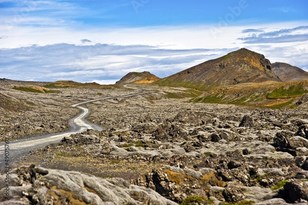 Obraz Mountain road on Iceland