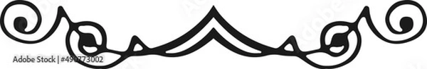 Fototapeta Black retro swirl, Vintage decorative frame