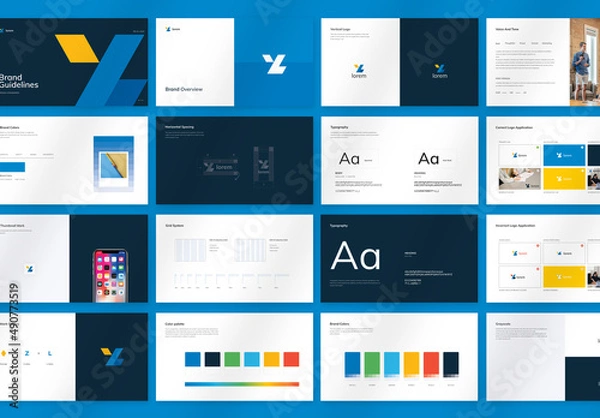 Fototapeta Brand Guideline Presentation Layout