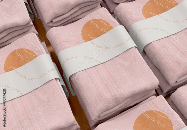 Obraz Ręczniki ustawiają makiet