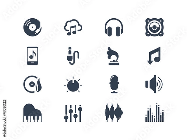 Obraz Music icons