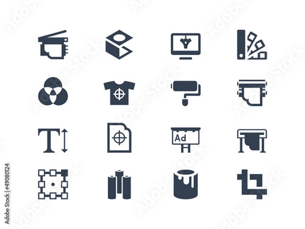 Obraz Printing icons