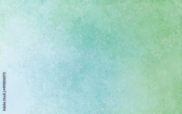 Obraz Blue green turquoise vintage antique background with blur, gradient and watercolor texture. Space for artistic creation and graphic design. Grunge texture. Background paper texture for vintage design 