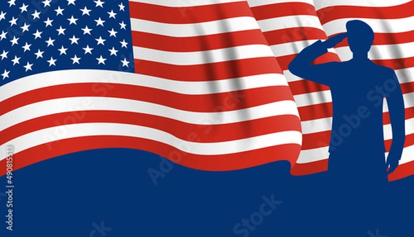 Fototapeta USA party holiday background template. Patriotic Illustration