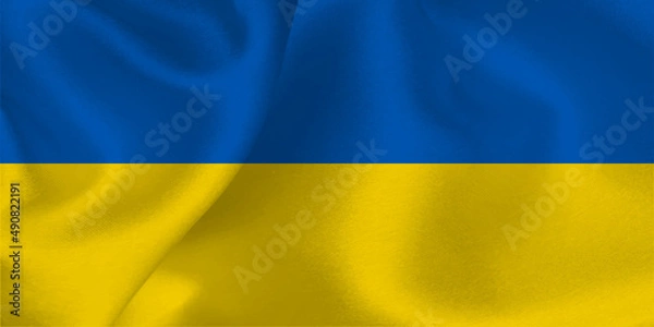 Obraz ウクライナ　 国旗　シルク　背景