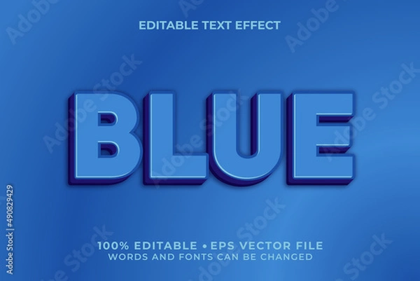 Fototapeta Blue Editable Text Effect