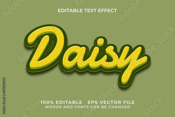 Fototapeta Daisy Editable Text Effect