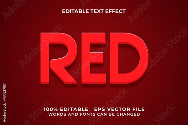Fototapeta Red Editable Text Effect