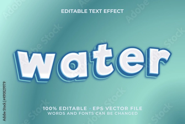 Fototapeta Water Editable Text Effect