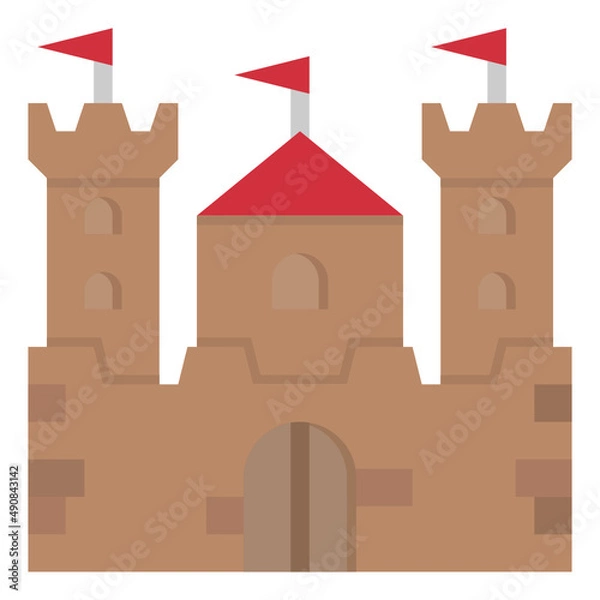 Fototapeta castel flat icon