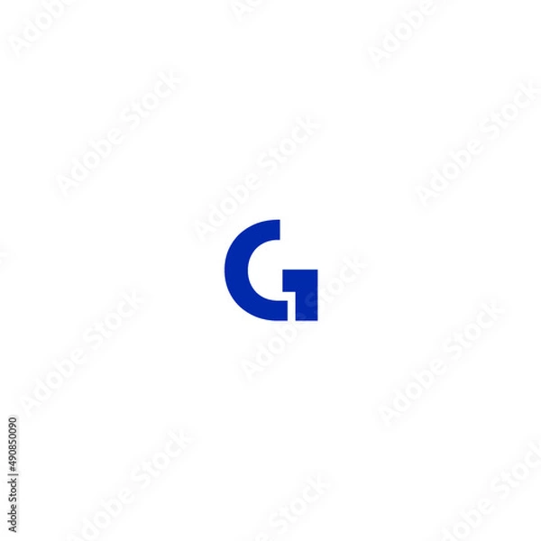 Fototapeta gi g i initial logo vector font