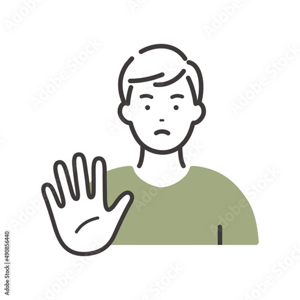 Fototapeta 拒否する若い男性