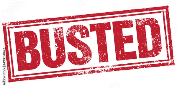 Obraz Busted. Red Rubber Stamp.