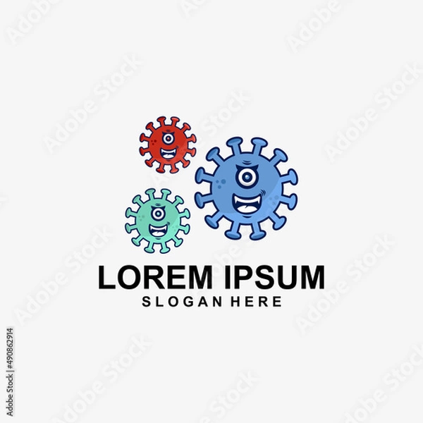 Obraz Virus illustration logo design