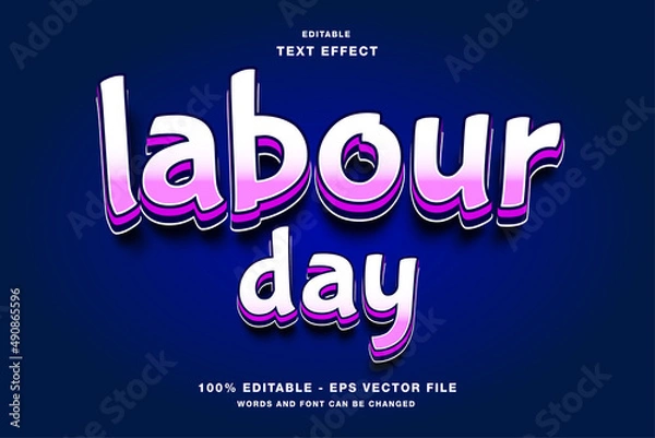 Obraz Labour Day 3D Editable Text Effect