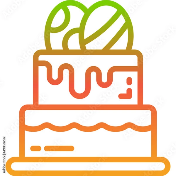 Fototapeta cake gradient icon