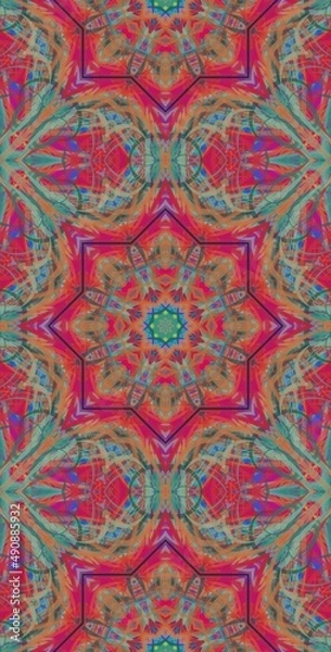 Fototapeta Fractodome Colorful Seamless Fractal Patterns