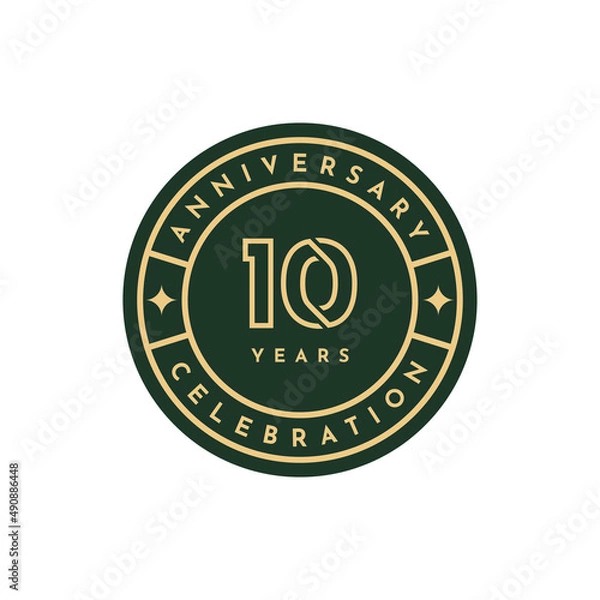 Fototapeta 10 Years anniversary celebration design