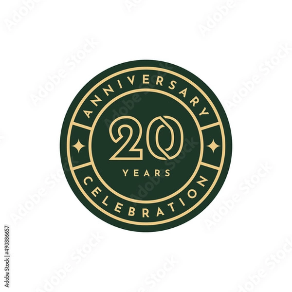 Fototapeta 20 Years anniversary celebration design