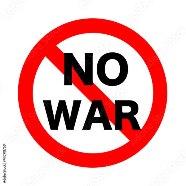 Fototapeta No War.
戦争反対のアイコン。反戦のコンセプト。