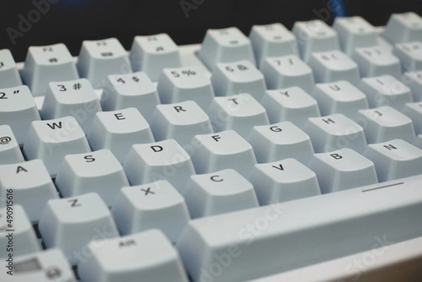 Obraz Teclado blanco con letras