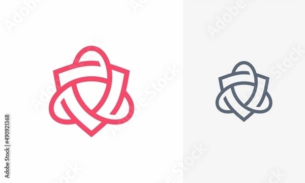 Obraz shield logo design. shield logo icon, logo design template