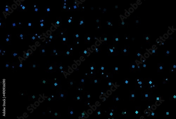 Fototapeta Dark Blue, Green vector cover in polygonal style with circles.