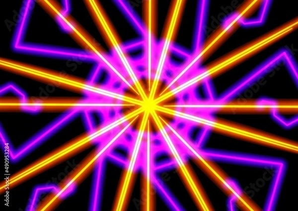 Fototapeta abstract background with glowing lights