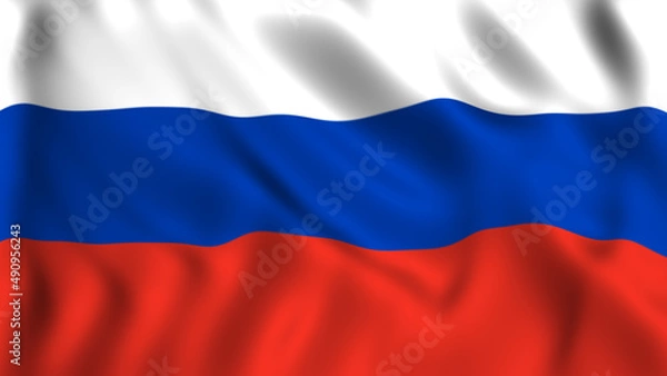Fototapeta Russian flag in the wind