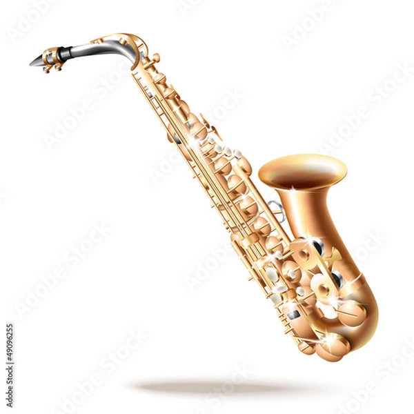 Obraz Classical saxophone alto - Vector illustration